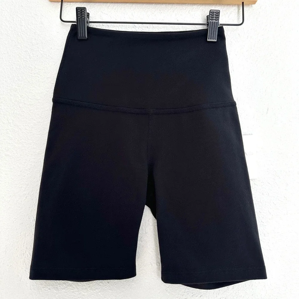 Beyond Yoga Supplex High Waisted Biker Shorts Women Small Black Athleisure Gym‎